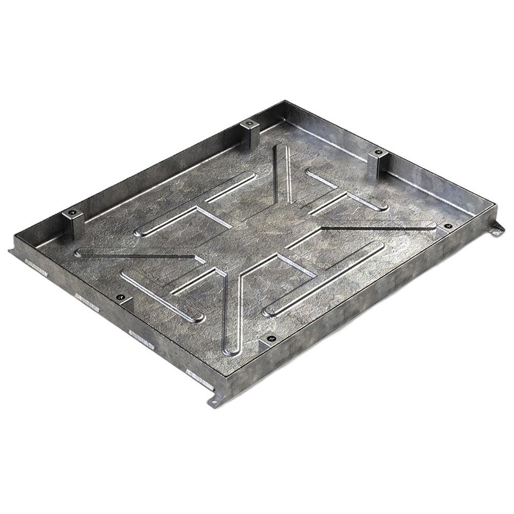 Clark Drain Galvanised Steel Recessed Double Sealed Locked Manhole Cover and Frame - 5 Tonne