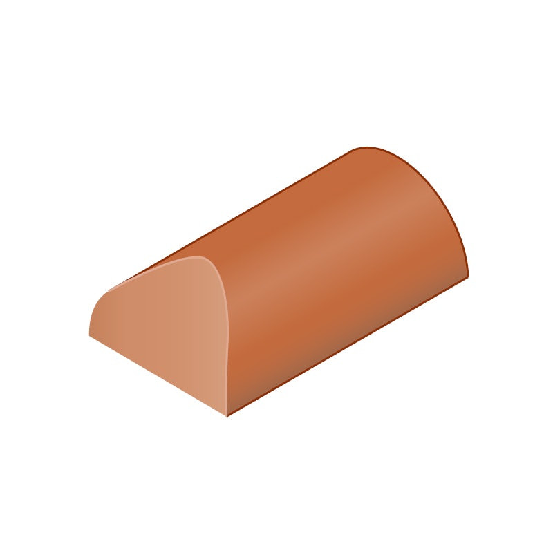 Sandtoft Half Round Duracoat Ridge with Hip End Roof Tile 