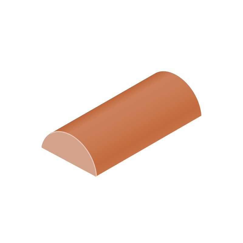 Sandtoft Segmental Duracoat Ridge with Gable Stop End Roof Tile