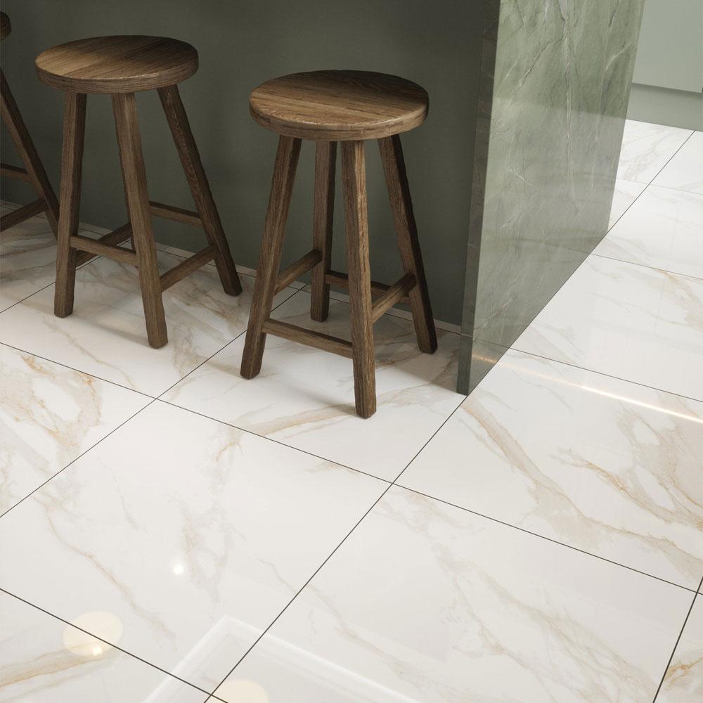 contempo statuario gold marble polished porcelain wall  floor tile single tile