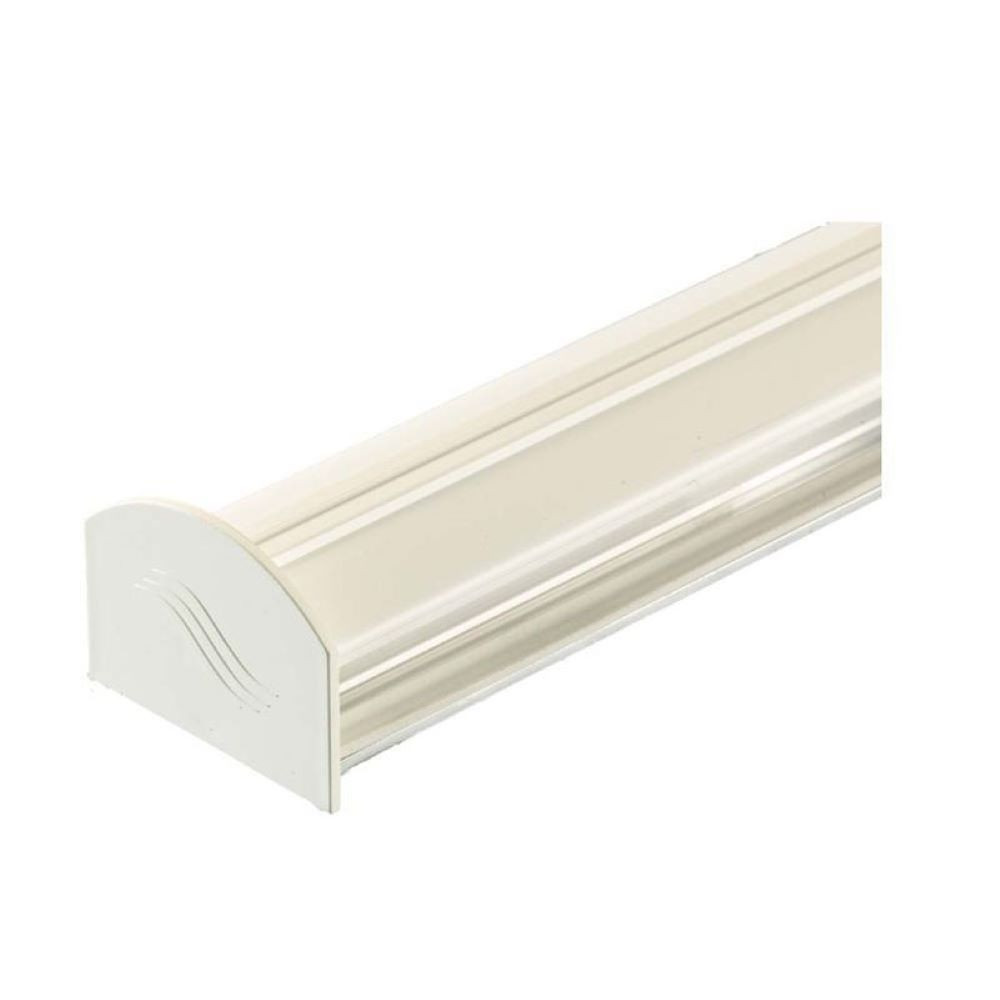 Corotherm White Glazing Bar Cap & Base With End Cap - 6000mm