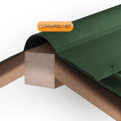 CORRAPOL-BT Corrugated Bitumen Ridge - Green | Roofing Superstore®