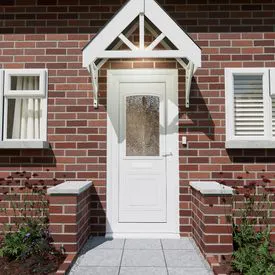 Crystal Balmoral 2 Panel White uPVC Obscure Glass Front Door