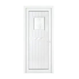 Crystal Chatsworth White uPVC Obscure Glass Front Door