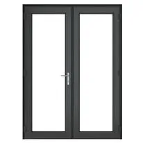 Crystal uPVC French Door Grey Left Handed with Clear Glazing & Cill