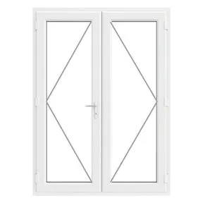 Crystal uPVC French Door White Left Hand Master with Clear Glazing & Cill