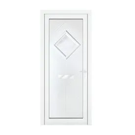 Crystal Hamburg White uPVC Obscure Glass Front Door