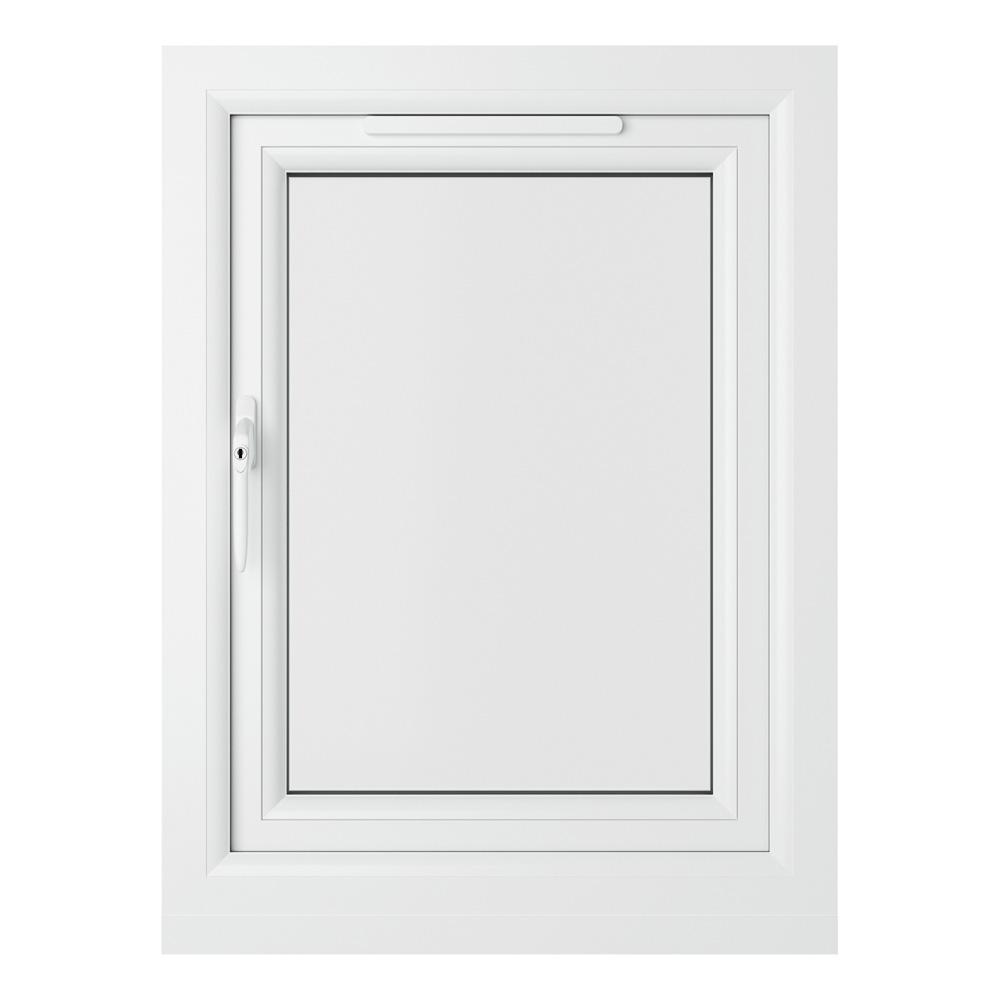 Crystal Left Hand Side Hung Black/White uPVC Clear Triple Glazed Window ...