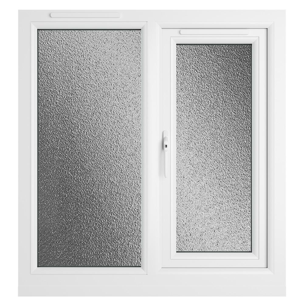 Crystal Left Hand Side Hung with Fixed Light Agate Grey/White uPVC ...
