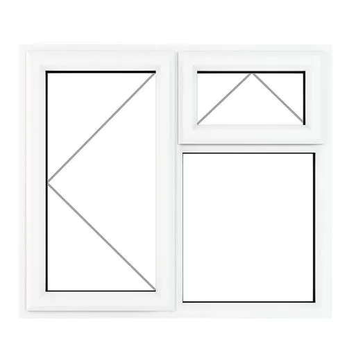 Operating Left Window Crystal Left Hand Side Hung with Top Opening, Over Fixed Light White ...