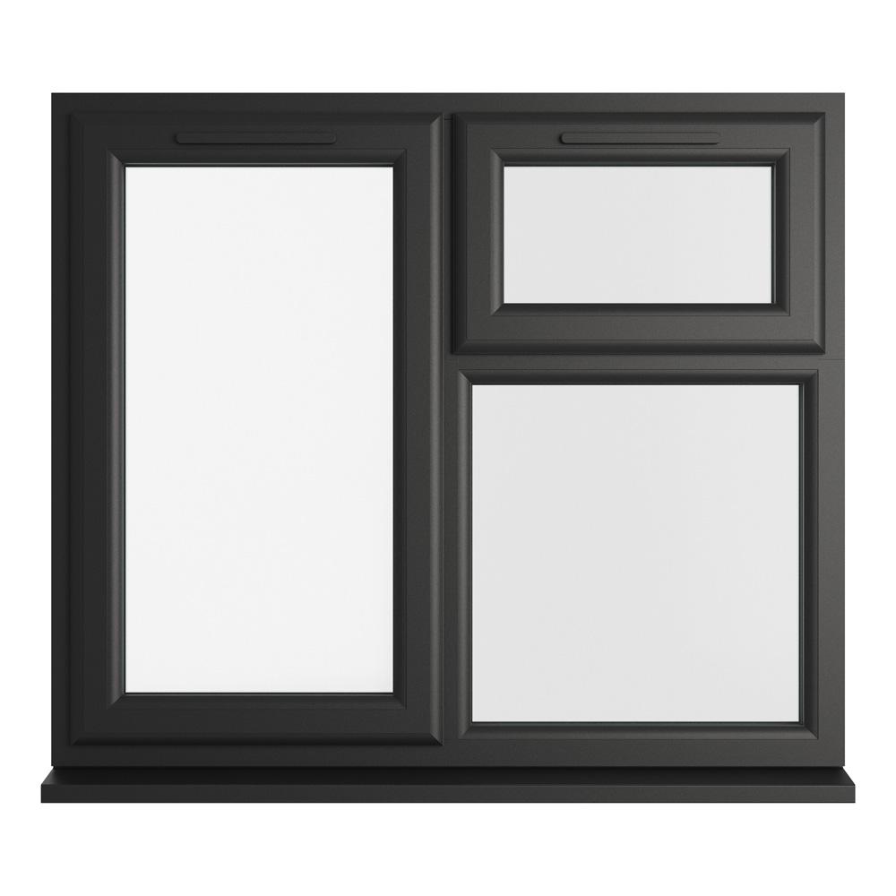 Crystal Left Hand Side Hung with Top Opening Over Fixed Light Black ...