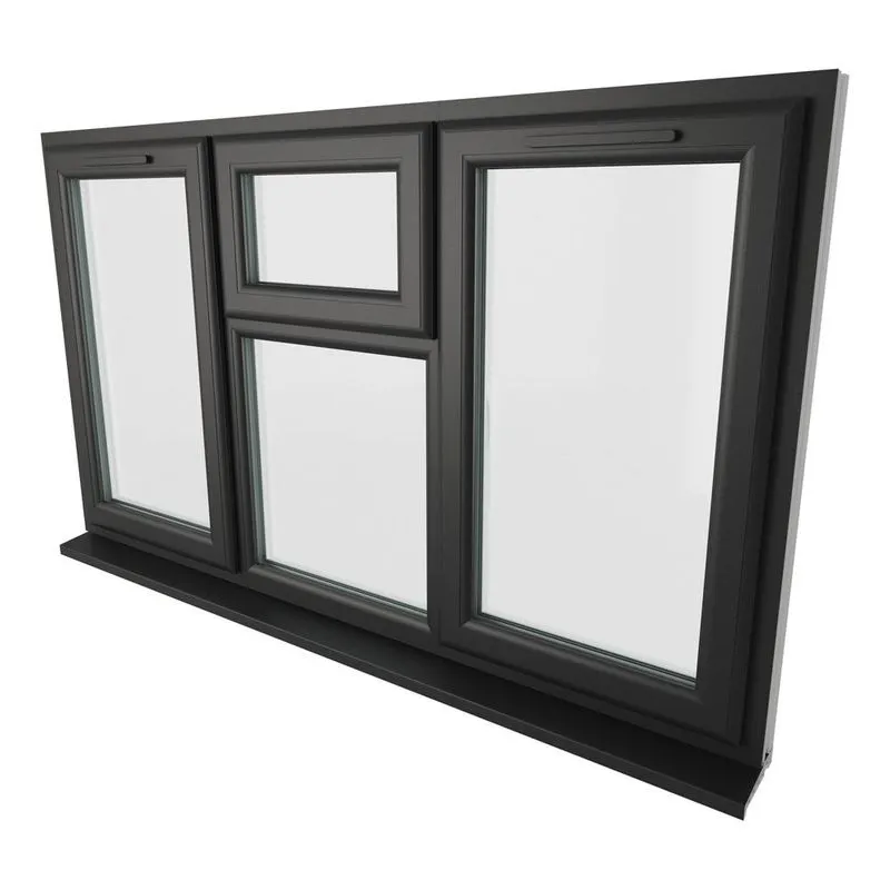 Operating Left Window Crystal Left & Right Hand Side Hung Top Opening Over a Fixed Centre ...
