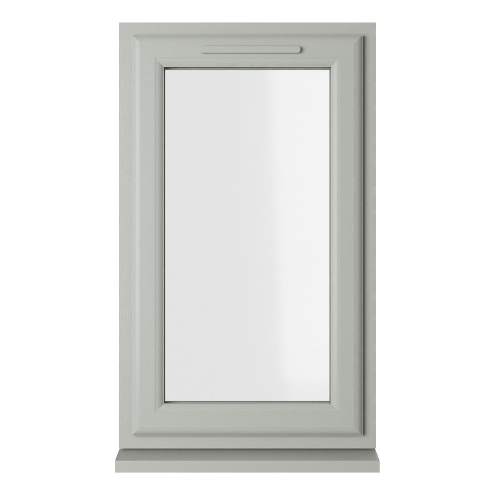 Crystal Right Hand Side Hung Agate Grey/White uPVC Clear Double Glazed Window