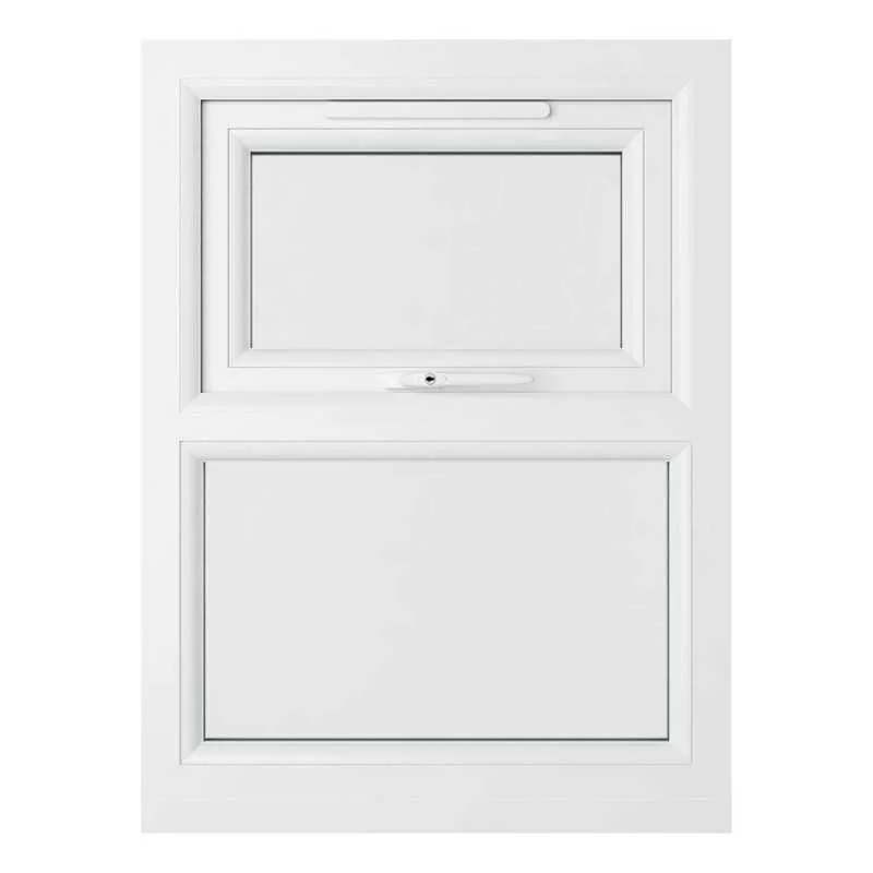 Crystal Top Hung Opening Over Fixed Light Agate Grey/White uPVC Clear ...