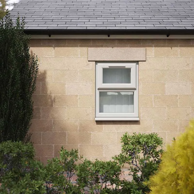 Crystal Top Hung Opening Over Fixed Light Agate Grey/White uPVC Clear ...