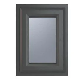 Crystal Top Opening Grey uPVC Casement Obscure Double Glazed Window