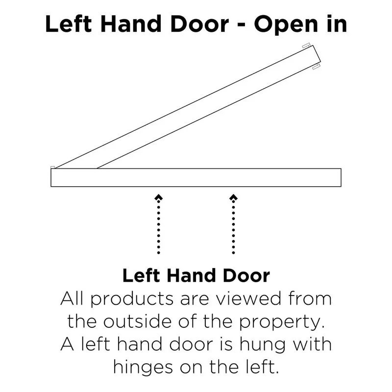 Left Hand Opening Crystal uPVC White Clear Glazed Full Glass Left Hand Open Single Door ...