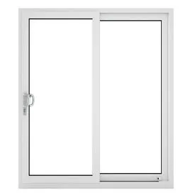 Crystal uPVC White Sliding Patio Doorset Left to Right with Clear Glazing