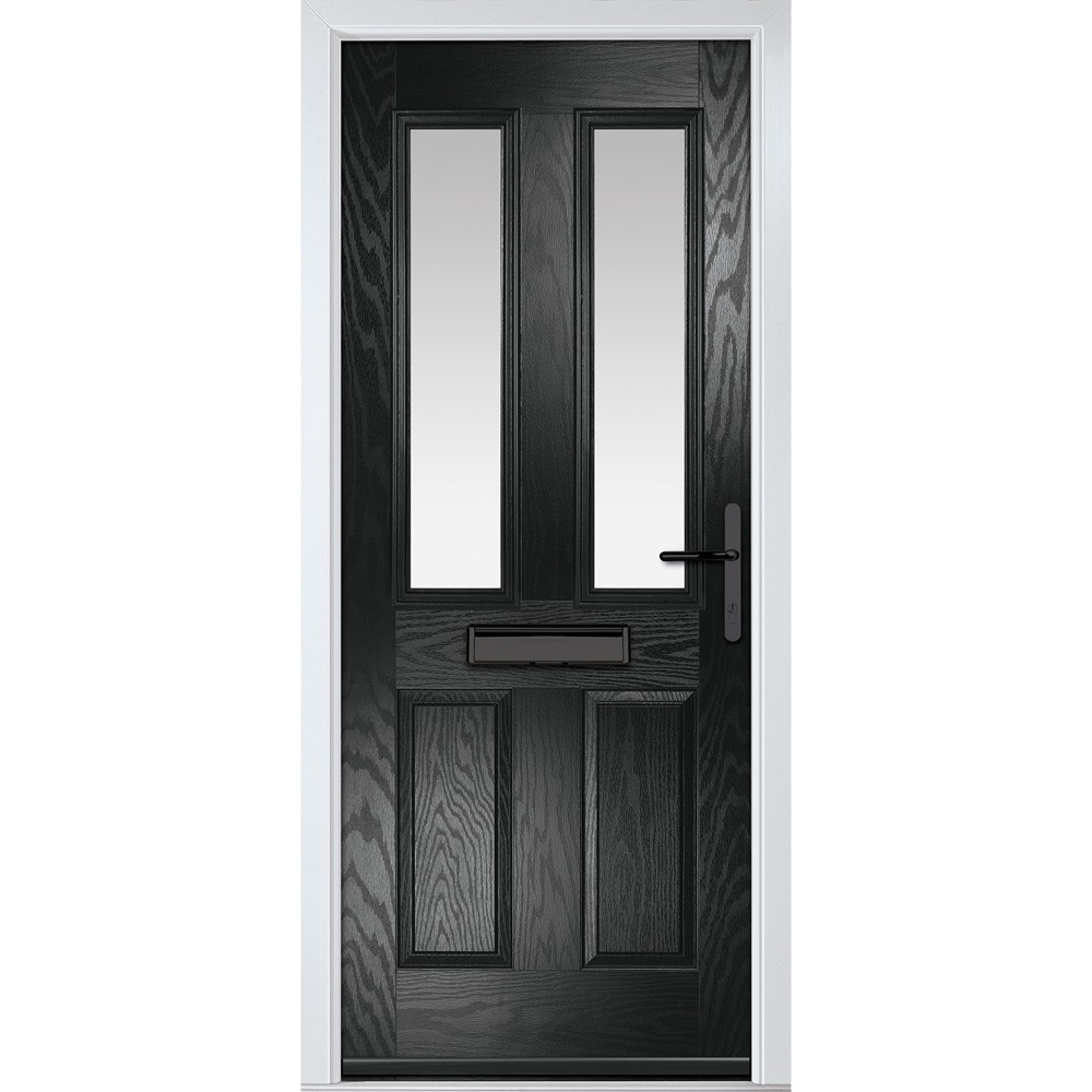 crystal_carnoustie_4_panel_black_fully_finished_clear_glass_2_light_left_hand_external_door