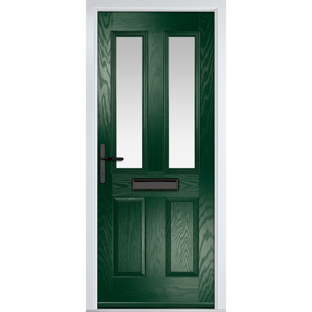 crystal_carnoustie_4_panel_green_fully_finished_clear_glass_2_light_right_hand_external_door