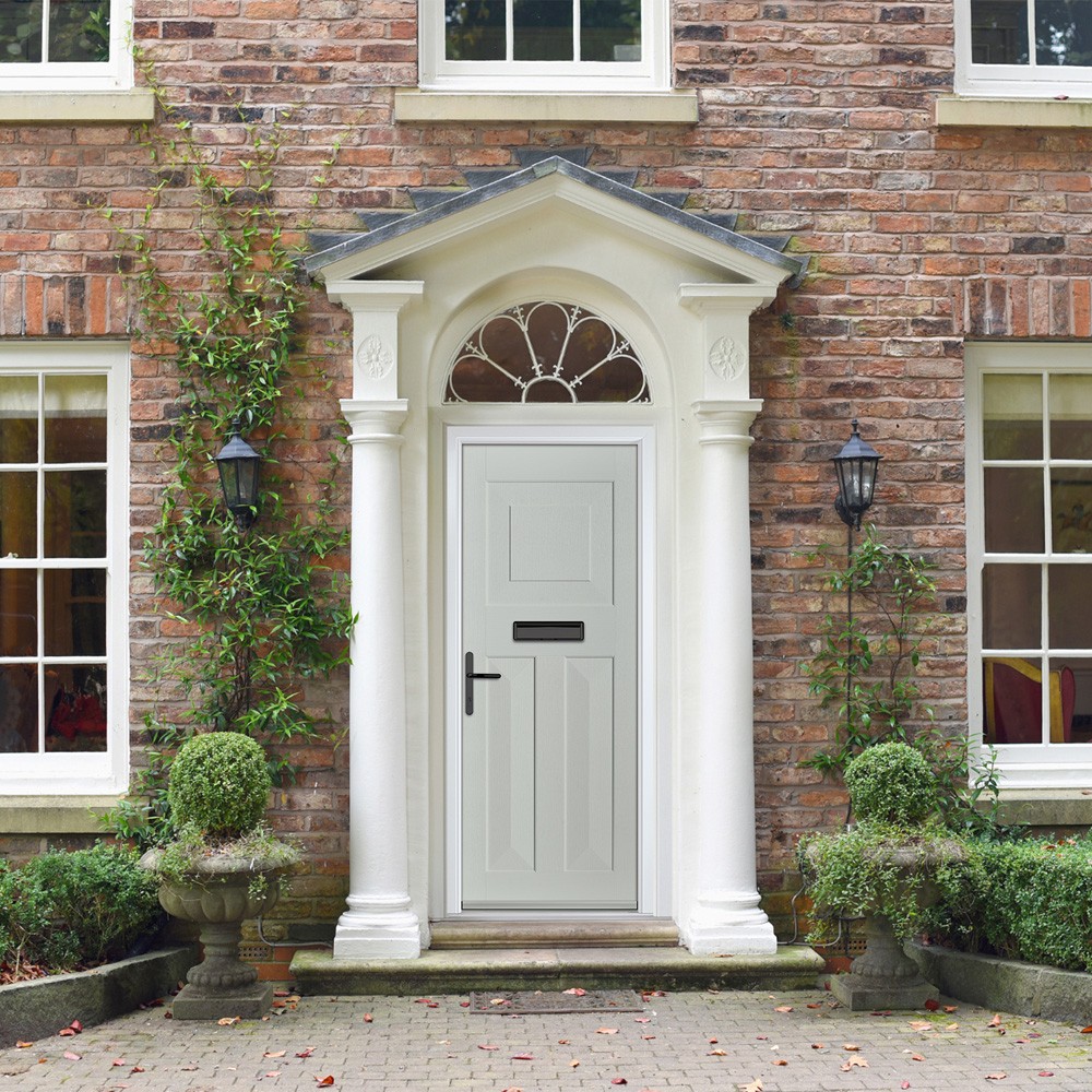 Crystal Eaton 3 Panel Agate Grey GRP Fully Finished External Door