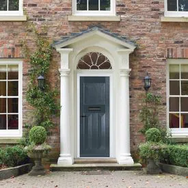 Crystal Eaton 3 Panel Anthracite Grey GRP Fully Finished External Door