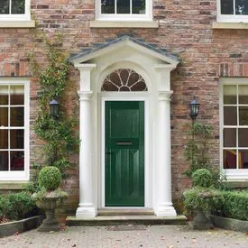 Crystal Eaton 3 Panel Green GRP Fully Finished External Door