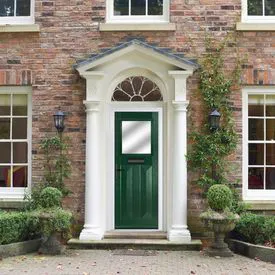 Crystal Eaton 3 Panel Green GRP Fully Finished Stippolyte Glass 1 light External Door