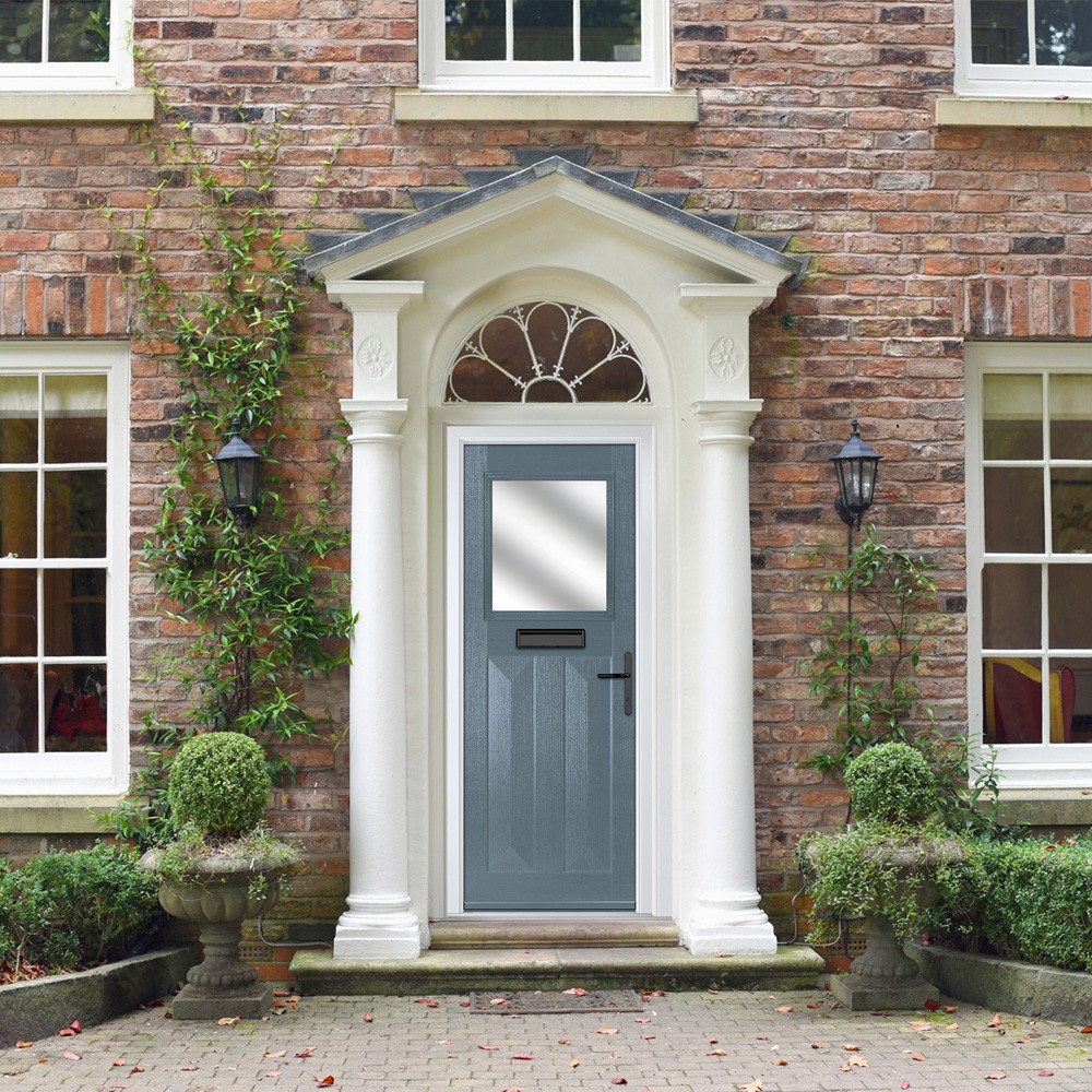 crystal_eaton_3_panel_slate_grey_fully_finished_clear_glass_1_light_left_hand_external_lifestyle