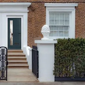 Crystal Monza Anthracite Grey GRP Fully Finished Clear Glass 1 Light External Door