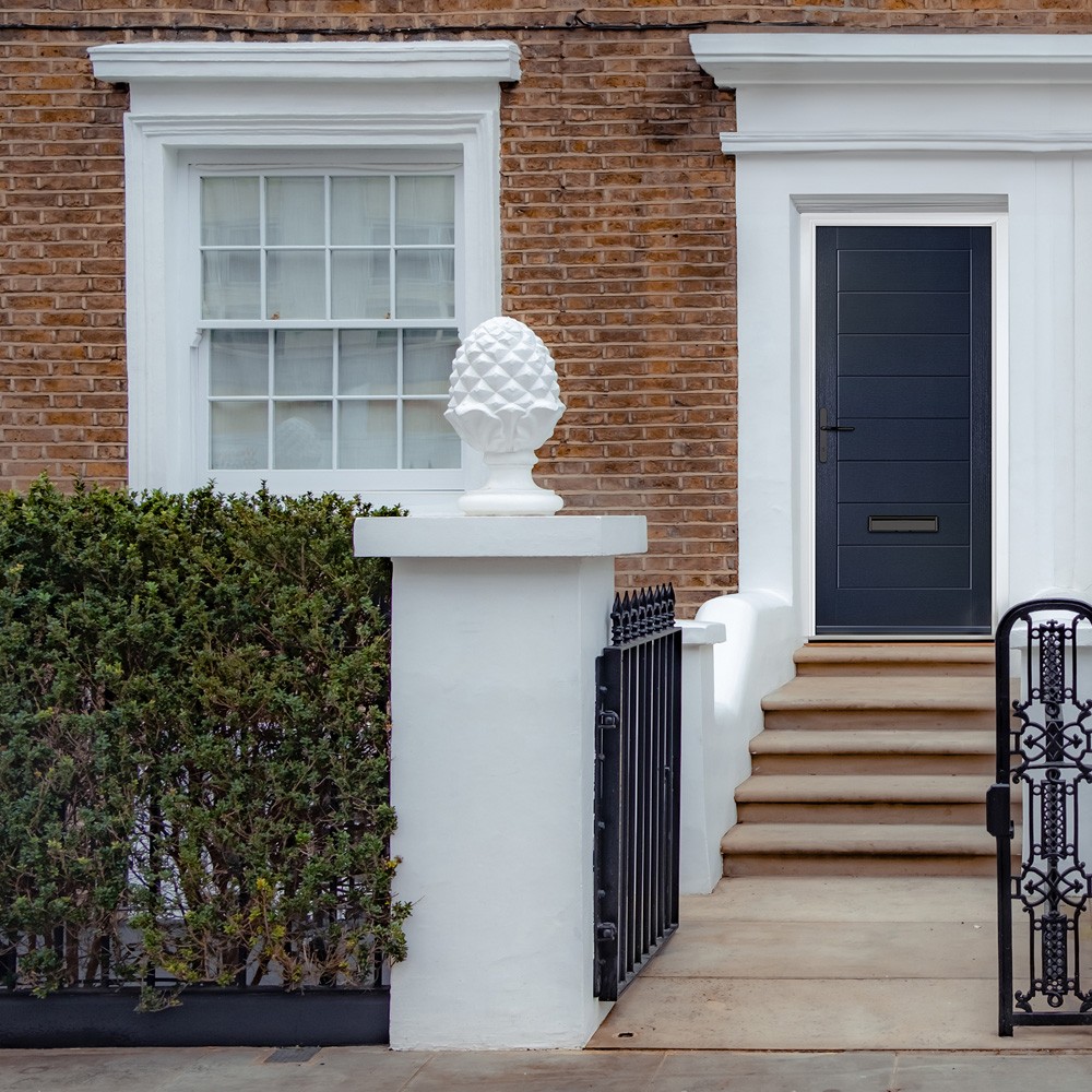 Crystal Monza Blue GRP Fully Finished External Door