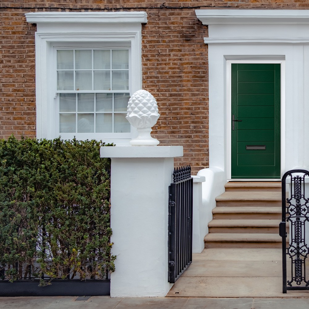 Crystal Monza Green GRP Fully Finished External Door