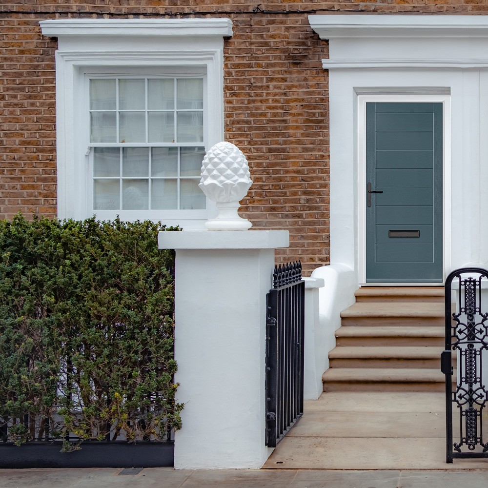 Crystal Monza Slate Grey GRP Fully Finished External Door