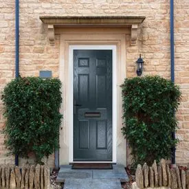Crystal Muirfield 6 Panel Anthracite Grey GRP Fully Finished External Door