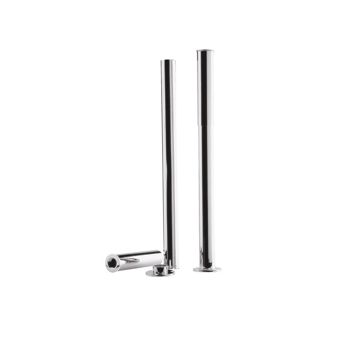 Nuie Polished Chrome Traditional Bath Legs With Adjustable Shrouds