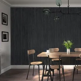Deanta Immerse Dark Grey Acoustic Wall Panel - 2400mm x 27mm x 12mm (Single Length)