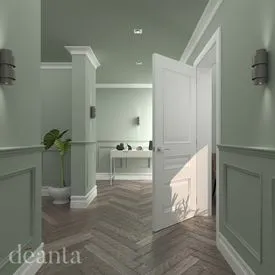 Deanta Balmoral White Primed Wall Panelling - 2400mm Pack