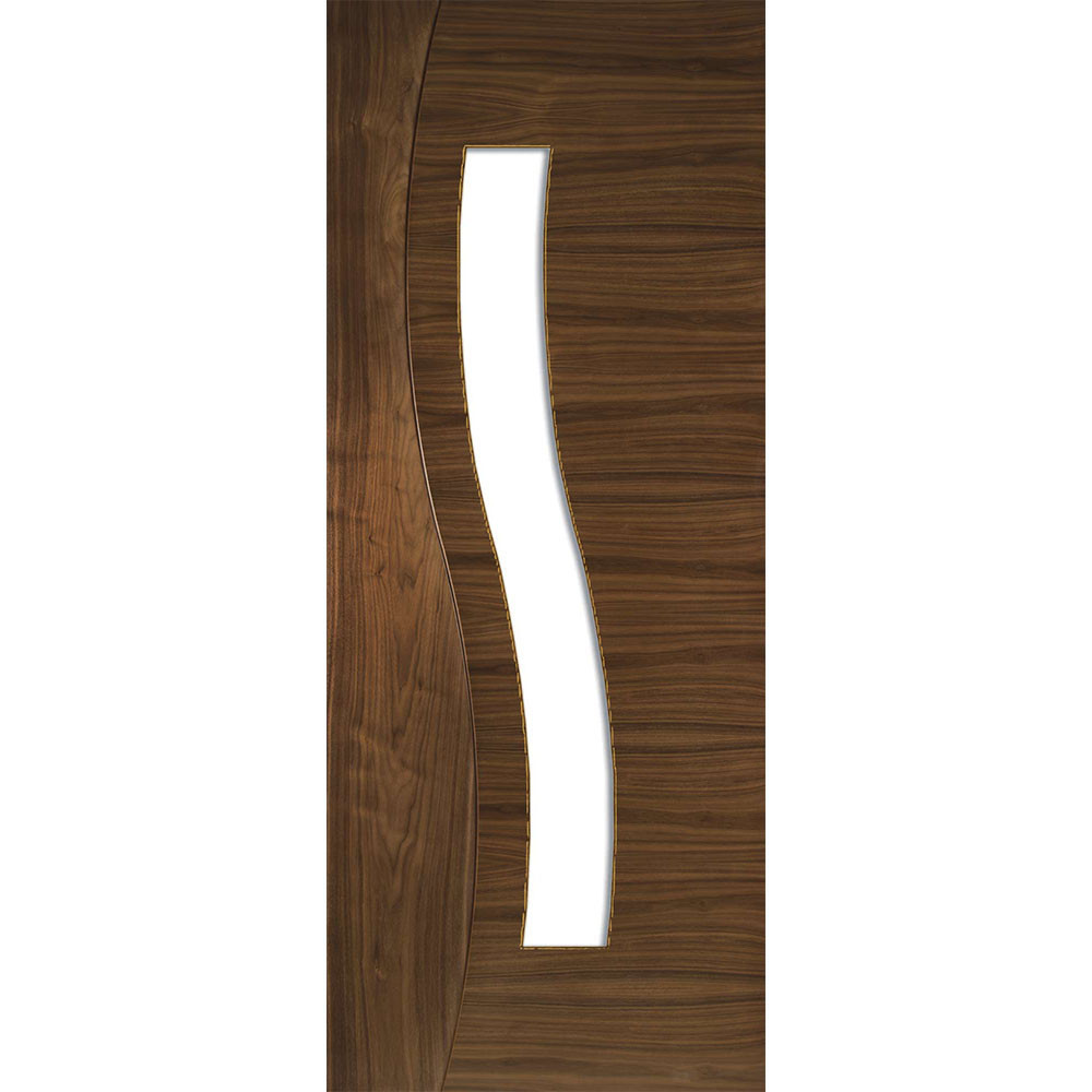 Deanta Cadiz Fully Finished Walnut Glass Internal Door