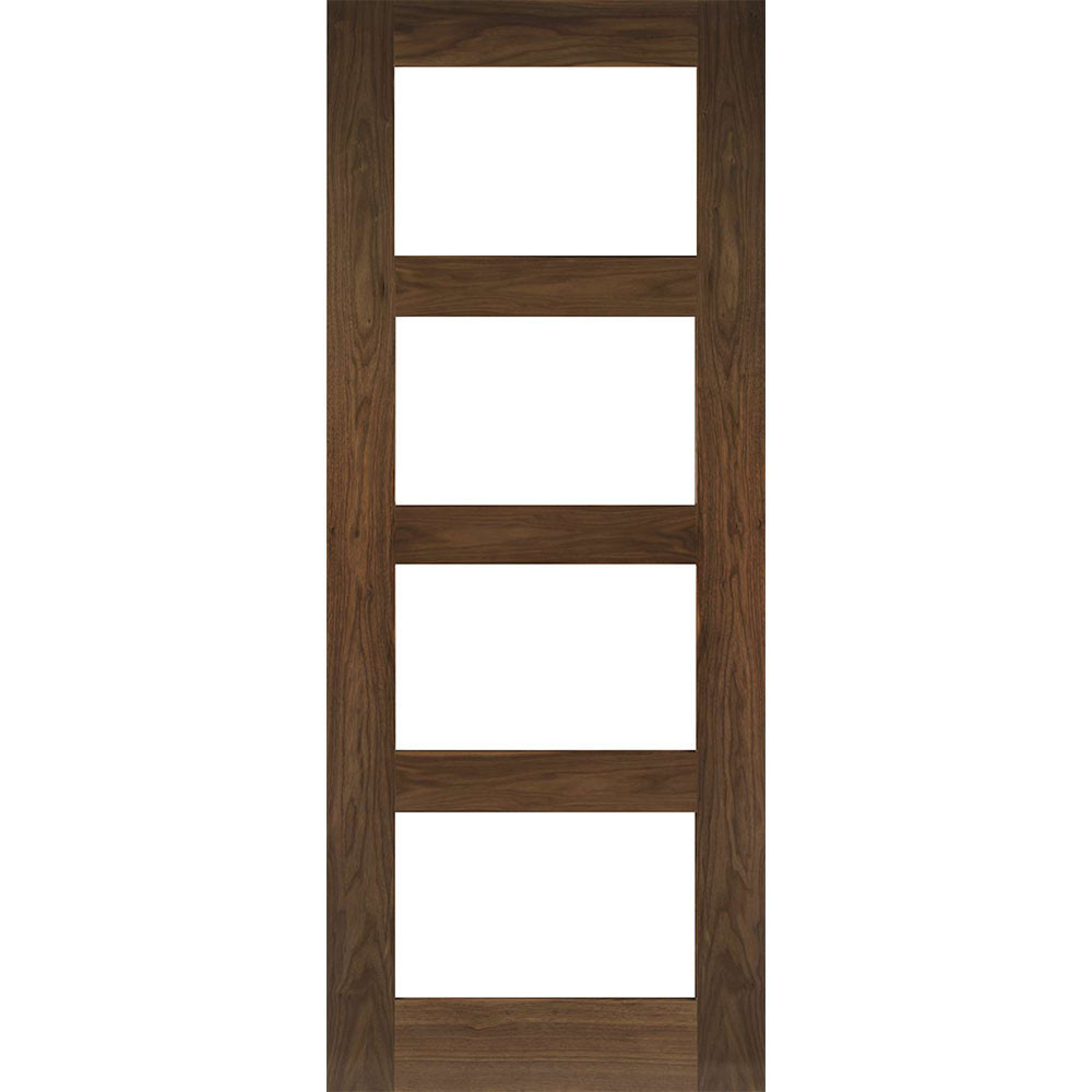 Deanta Coventry Fully Finished Walnut Clear Glass Internal Door