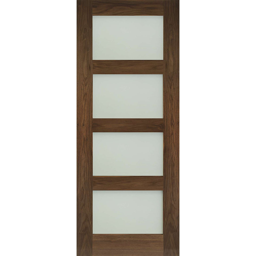 Deanta Coventry Fully Finished Walnut Frosted Glass Internal Door
