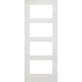 Deanta Coventry White Primed Clear Glass Internal Door
