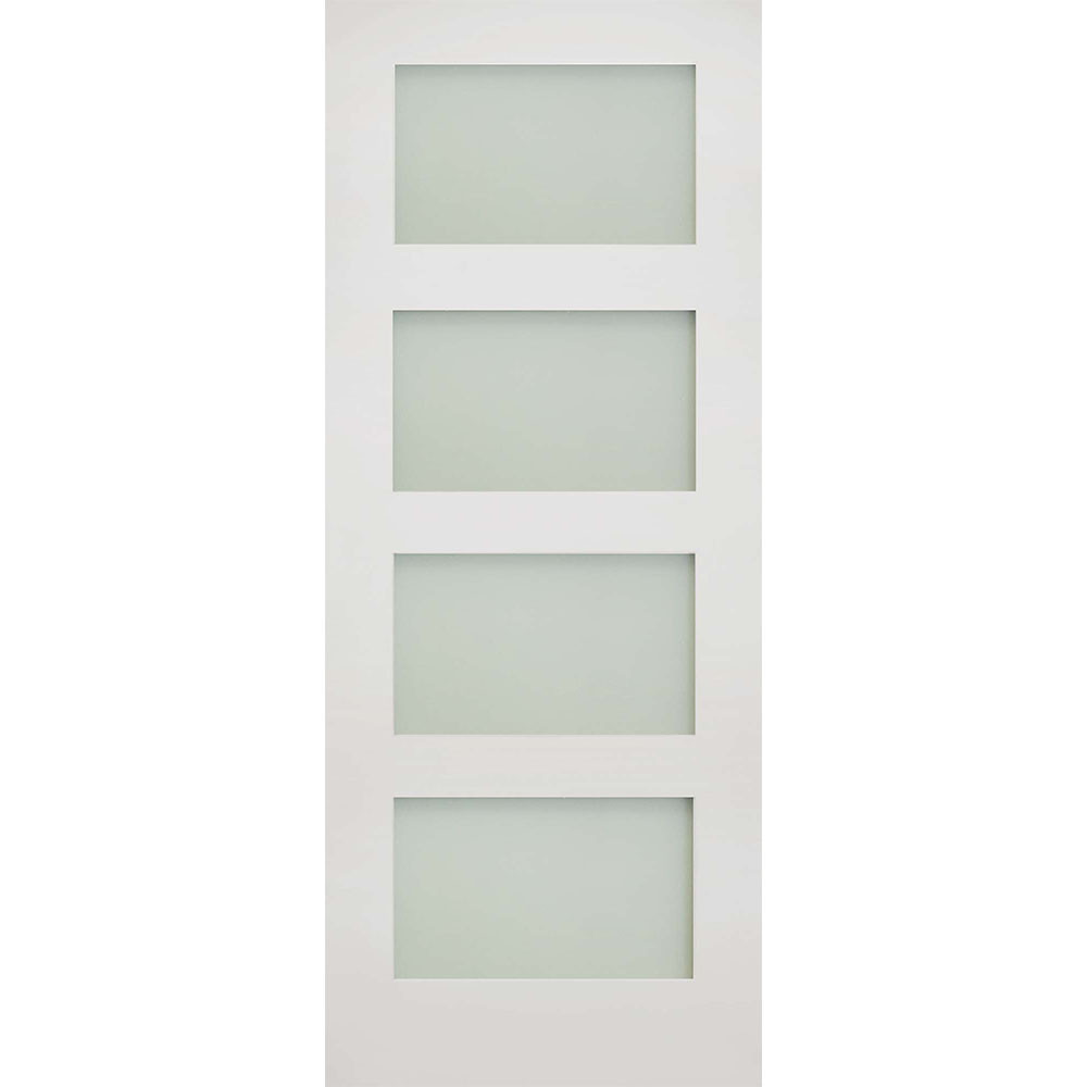 Deanta Coventry White Primed Frosted Glass Internal Door