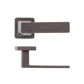 Deanta Invictus Matt Satin Black Lever On Rose Door Handle