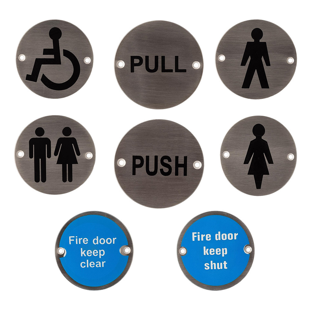 Deanta 3 Inch Steel Door Signage