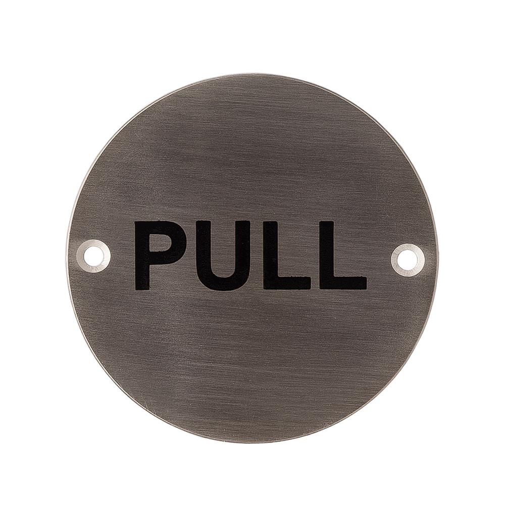 Deanta 3 Inch Steel Door Signage - Pull Sign | Door Superstore®