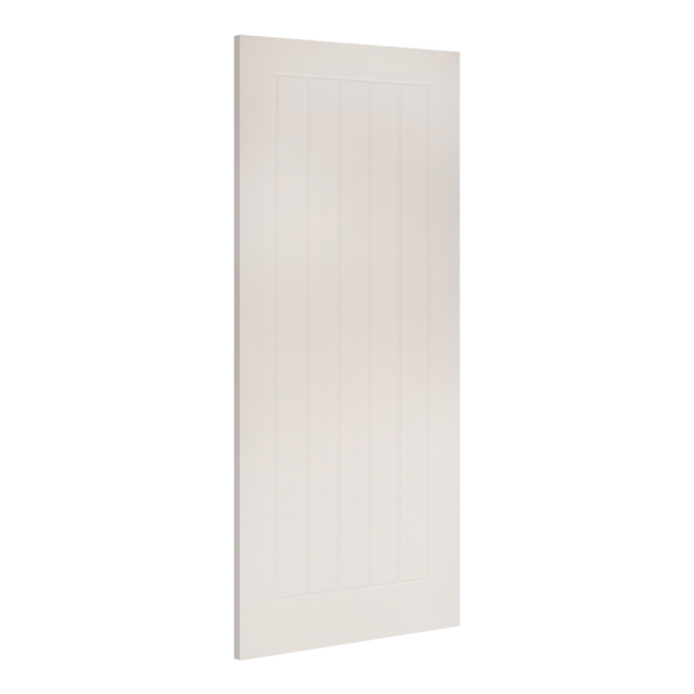 Deanta Ely Cottage White Primed Internal Door angled
