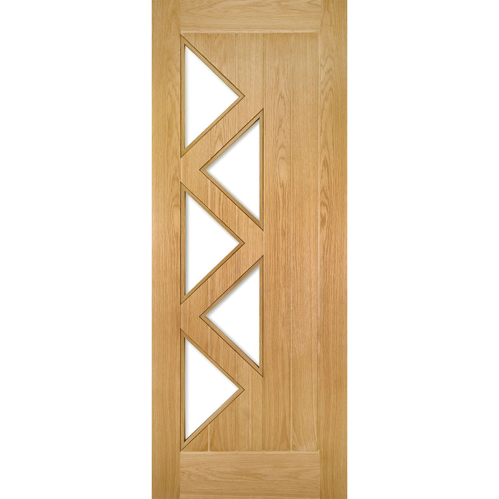 Deanta Ely Fully Finished Oak 5 Light Glass Internal Door