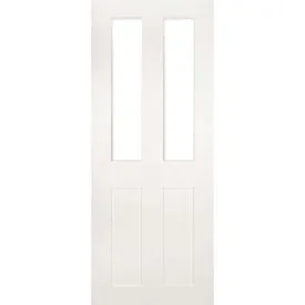 Deanta Eton White Primed Glass Internal Door