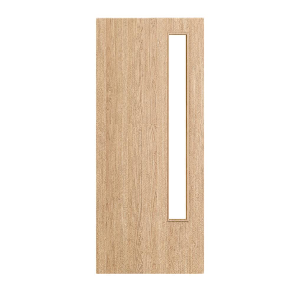 Deanta Flush Fully Finished Oak 1 Light Clear Glass Internal FD30 Fire Door