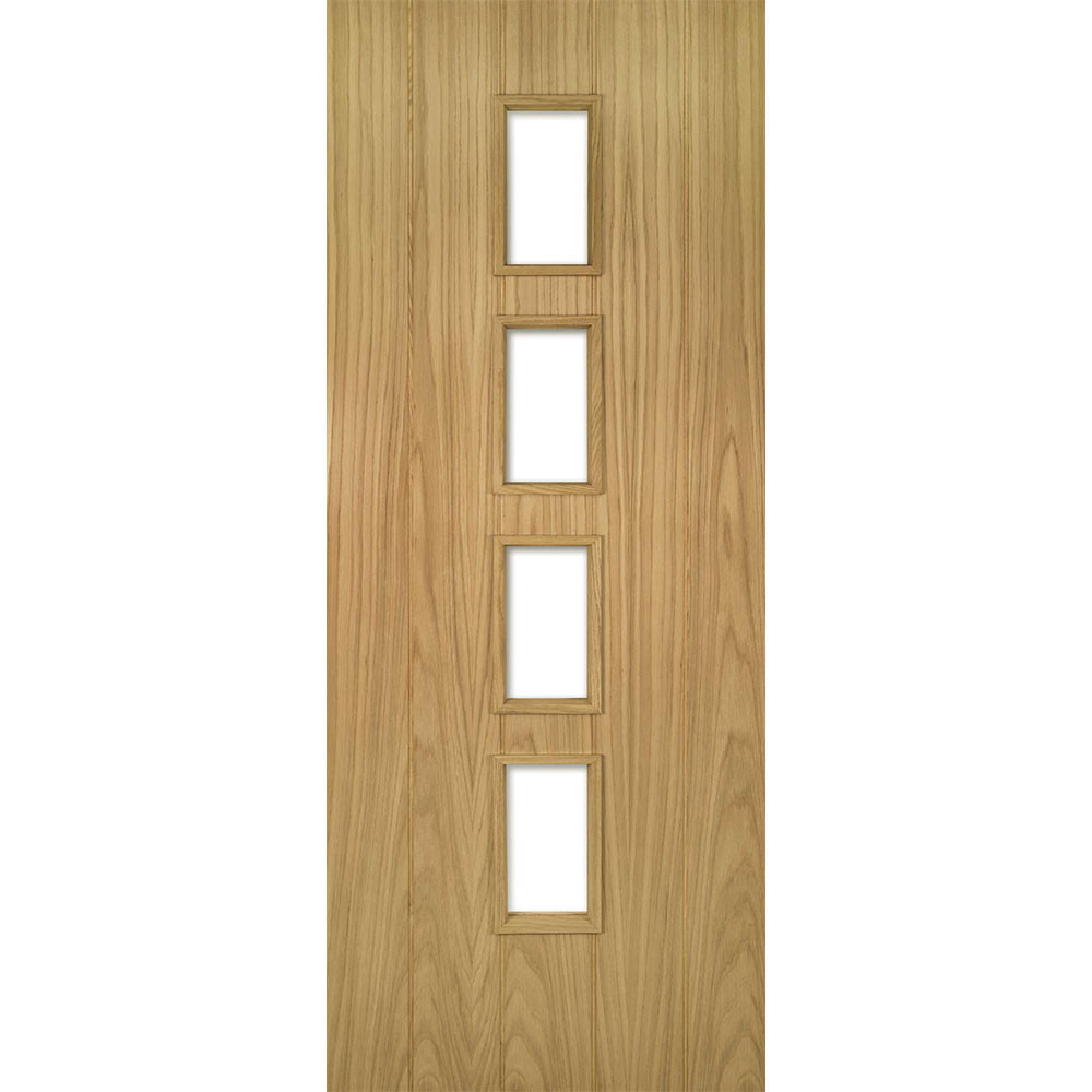 Deanta Galway Unfinished Oak Glass Internal FD30 Fire Door